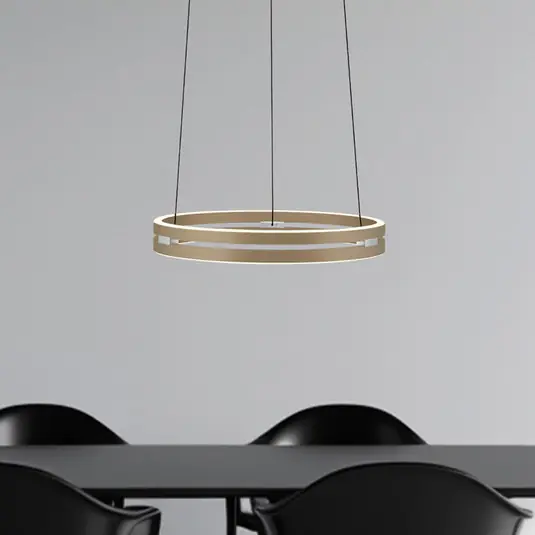 Prezzo Di Fabbrica Lampada LED a sospensione PURE E-Loop, bronzo, Ø 50 cm, alluminio CCT