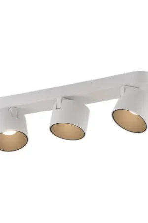 Faretto da soffitto LED PURE Cup, bianco, lunghezza 56 cm, metallo, a 3 luci Offerta Speciale