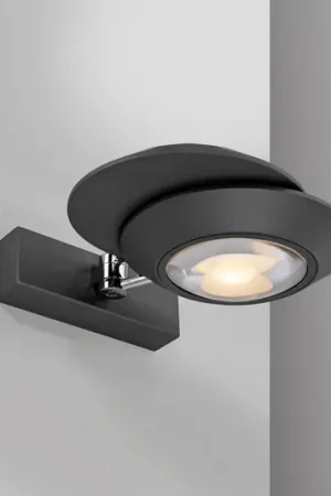 Prezzo Ridotto Applique a LED PURE Oculis, nera, 30 cm, ferro/vetro, a 2 luci