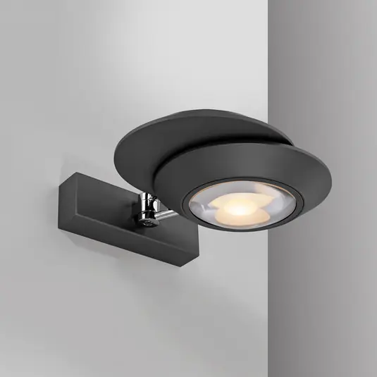 Prezzo Ridotto Applique a LED PURE Oculis, nera, 30 cm, ferro/vetro, a 2 luci