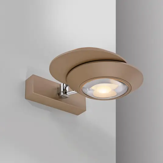 Pagamento Sicuro Applique a LED PURE Oculis, color bronzo, 30 cm, ferro, a 2 luci