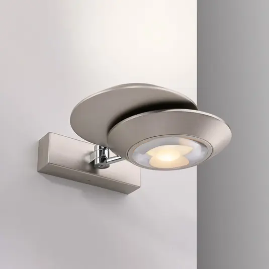 Applique a LED PURE Oculis, color argento, 30 cm, ferro, a 2 luci Reso Gratuito