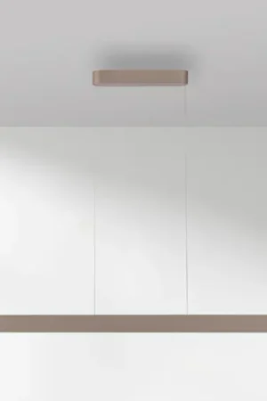 Solo Oggi Paul Neuhaus lampada LED a sospensione Q-Stretto, bronzo, 120 cm