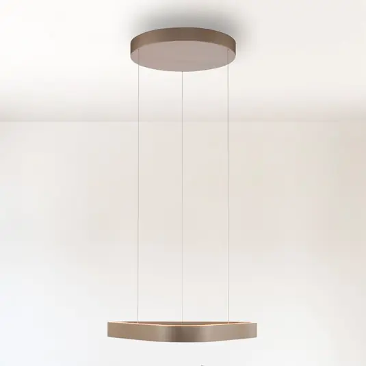 Paul Neuhaus lampada LED a sospensione Q-Stretto, bronzo, 60 cm Prezzo Di Fabbrica