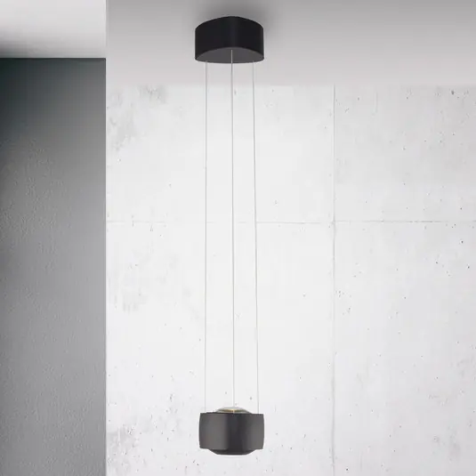 Spedito Oggi Paul Neuhaus lampada LED a sospensione Q-Stretto, nera, Ø 14,5 cm