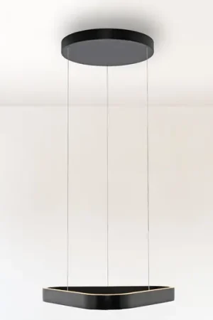Occasione Imperdibile Paul Neuhaus lampada LED a sospensione Q-Stretto, nera, 60 cm