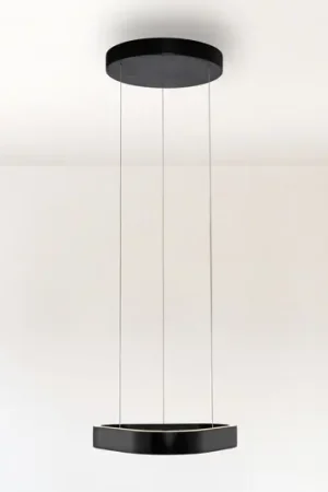 Paul Neuhaus lampada LED a sospensione Q-Stretto, nera, 40,8 cm Nuova Collezione
