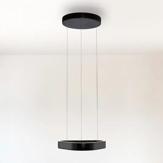 Paul Neuhaus lampada LED a sospensione Q-Stretto, nera, 40,8 cm Nuova Collezione