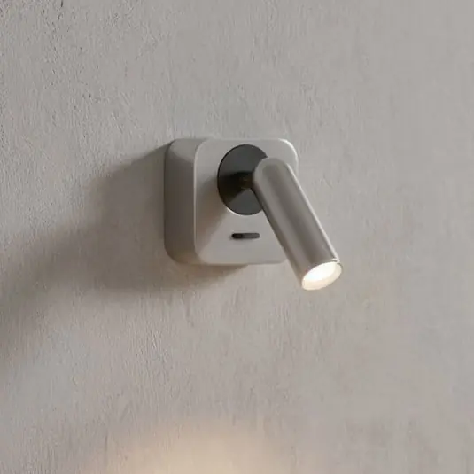 Ideal Lux faretto LED da parete Bean, color nichelo, larghezza 7 cm Compra Oggi Stesso