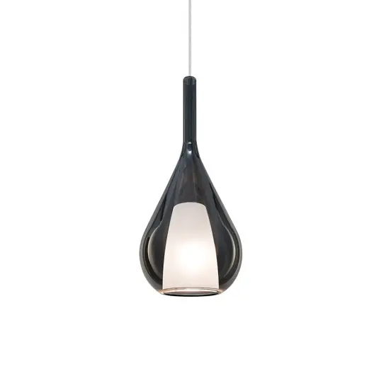Ultimissimo Modello Ideal Lux Lampada a sospensione Kalique 3, grigio fumo, Ø 18 cm