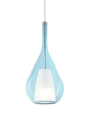 Vendita Finale Ideal Lux Lampada a sospensione Kalique 3, blu, Ø 18 cm, plastica