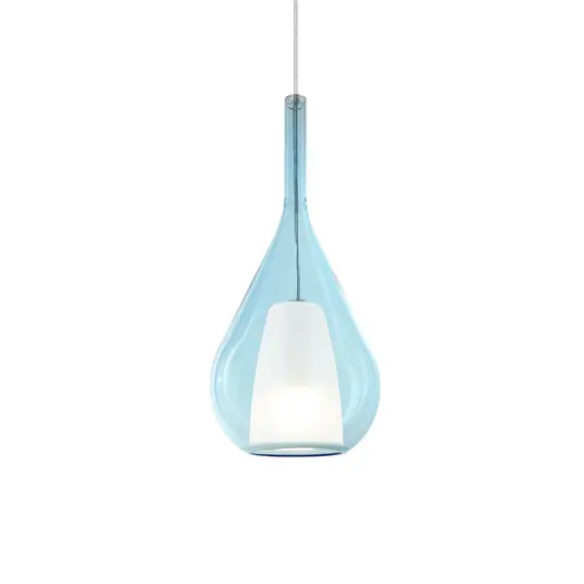 Vendita Finale Ideal Lux Lampada a sospensione Kalique 3, blu, Ø 18 cm, plastica