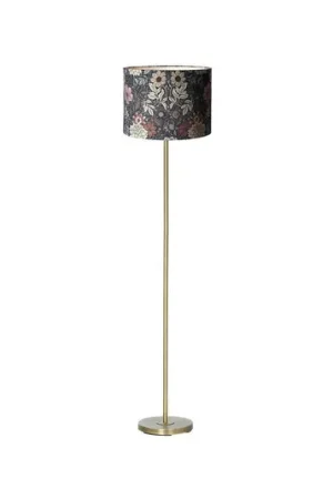 Ultime Pezzi Piantana Amy, Dahlia marrone/oro, altezza 150 cm, tessuto, E27