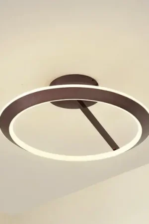 Ultime Pezzi Lucande plafoniera LED Eldra, marrone caffè, Ø 55 cm, CCT