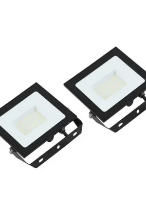 Quantità Limitata Prios LED faretto da esterno Maikel, 50 W, metallo, set da 2