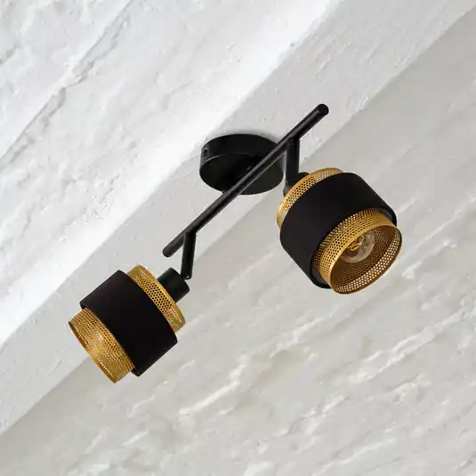 OSRAM plafoniera da soffitto Decor Spot Hornet, a 2 luci, nero/oro Acquista Ora