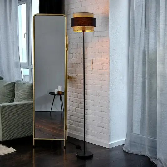 Lampada da terra OSRAM Decor Hornet, nero/oro, E27, altezza 175 cm Affare