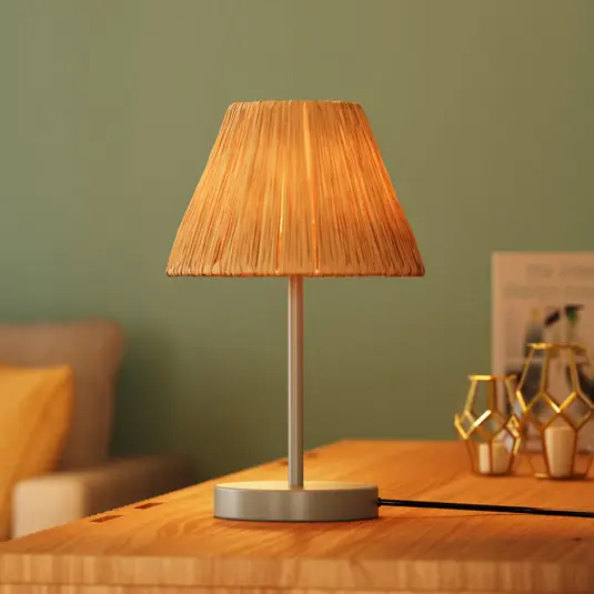 Lampada da tavolo OSRAM Decor Raffia, a 1 luce, rafia, colore naturale, E27 Sconto