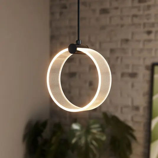 Lampada LED a sospensione OSRAM Decor Circle, a 1 luce, CCT, nero Soddisfatti O Rimborsati
