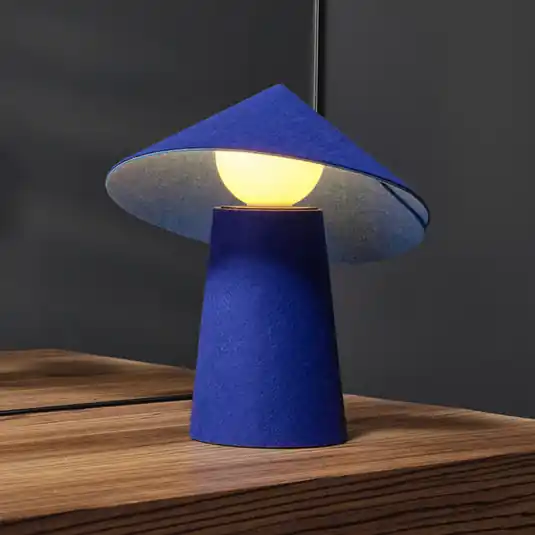 OSRAM lampada da tavolo LED ricaricabile Decor Flip, blu, feltro, dimmerabile Promozione Esclusiva