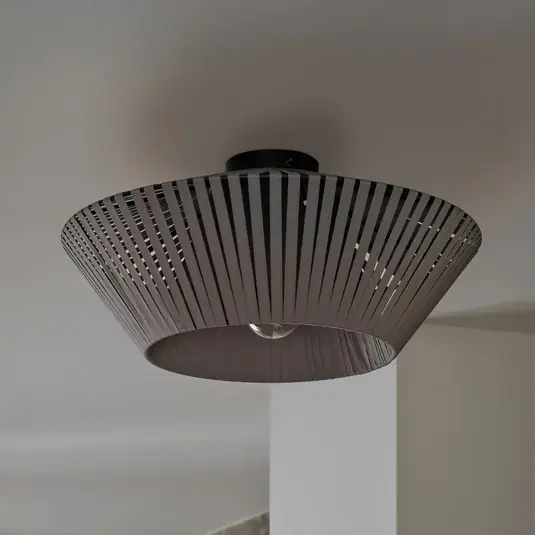 Plafoniera OSRAM Decor Striscia grigio, Ø 40,5 cm, tessuto, E27 Prezzo Conveniente