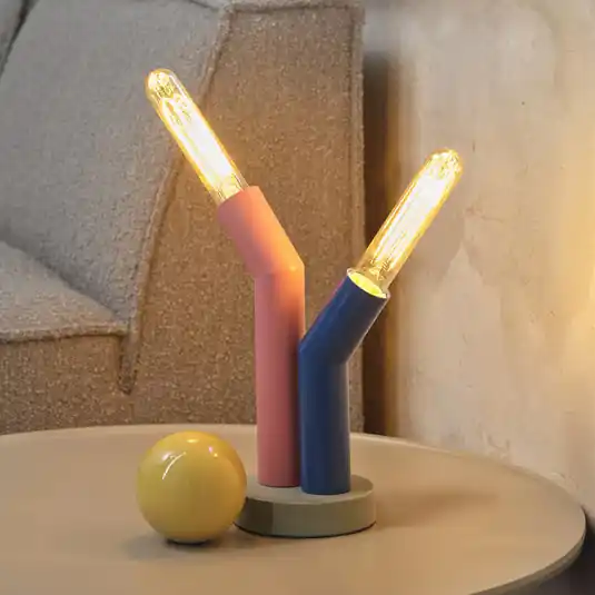 Lampada da tavolo OSRAM Decor Straw, a 2 luci, colorata, acciaio, E27 Sconto