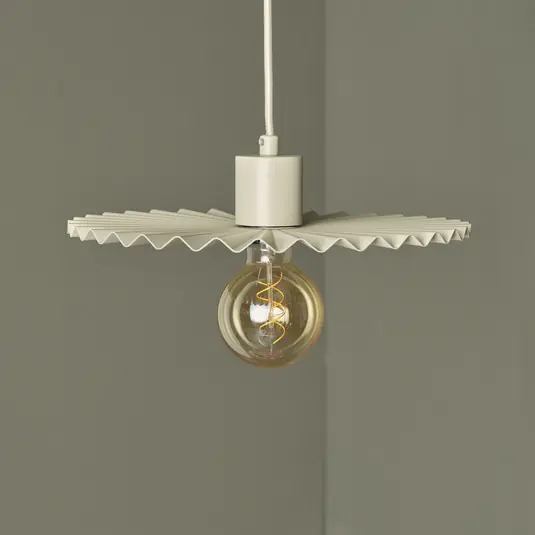 Professionale Lampada a sospensione OSRAM Decor Plissee, beige, acciaio, E27