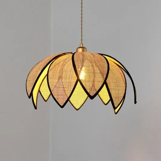 Reso Gratuito Lampada a sospensione OSRAM Decor Rattan Lotus, Ø 48 cm, beige, E27