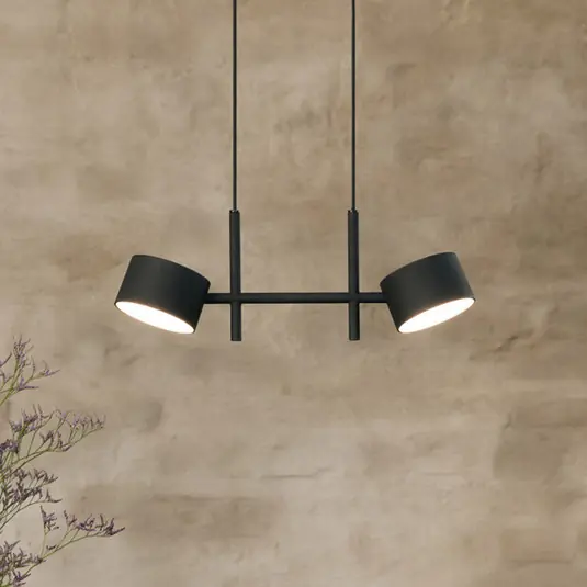 Lampada LED a sospensione OSRAM Decor Kyoto, a 2 luci, nera, dimmerabile Subito Disponibile