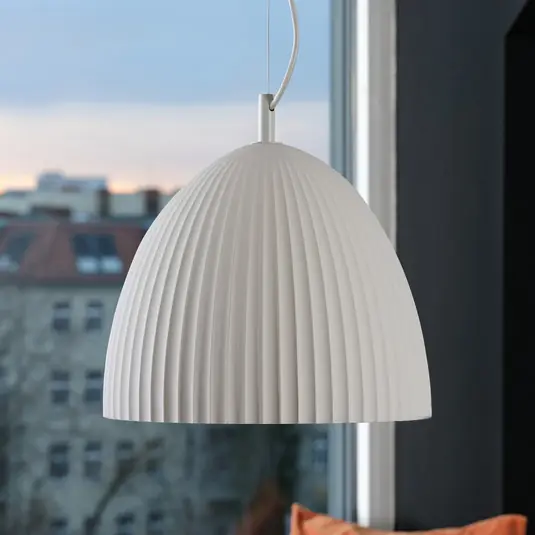 Prezzo Conveniente Lampada a sospensione OSRAM Decor Plaster Routes Bell, bianca, gesso, E27