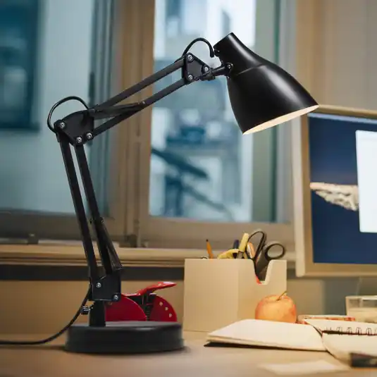 Sconto Lampada da tavolo OSRAM Office Line Desk Pear, nera, E27