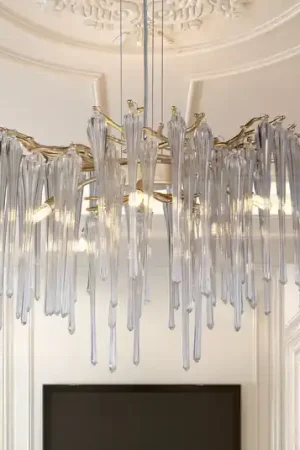 Lampada a sospensione Heritage, Ø 50 cm, color oro/trasparente, vetro Pagamento Sicuro