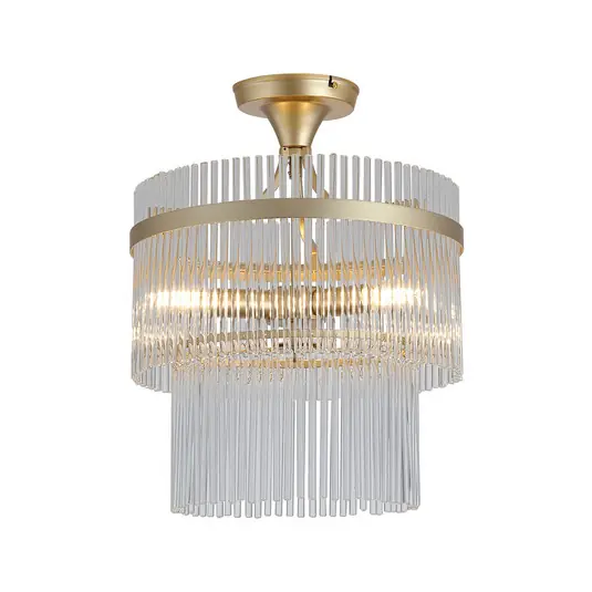 Compra Oggi Stesso Plafoniera Lara, Ø 35 cm, color oro/trasparente, vetro/metallo