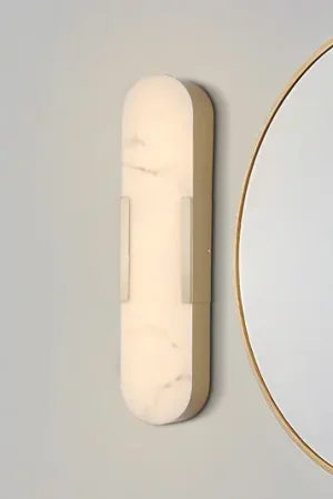 Applique LED per il bagno Opaline Altezza 50 cm Colore oro Metallo/Resina Reso Gratuito