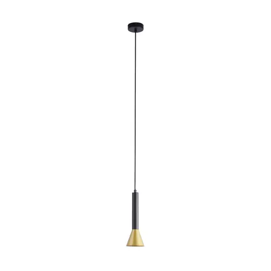 Prezzo Conveniente Lampada a sospensione Signal, Ø 9 cm, nero/oro, metallo