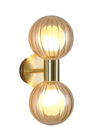 Applique per il bagno Lumisphere, crema/ottone, altezza 28 cm, a 2 luci. Scelto Dai Clienti