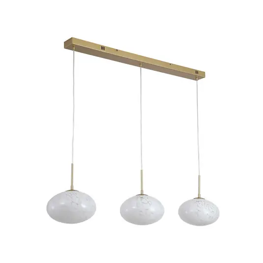 Lampada LED a sospensione Confetti, lunghezza 115 cm, colore oro/bianco, vetro Occasione Imperdibile