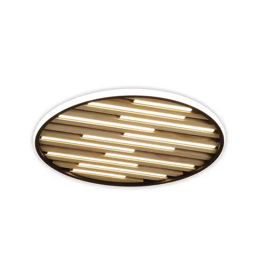 Plafoniera LED Equalise, Ø 49 cm, nero/marrone chiaro, metallo Acquista Ora