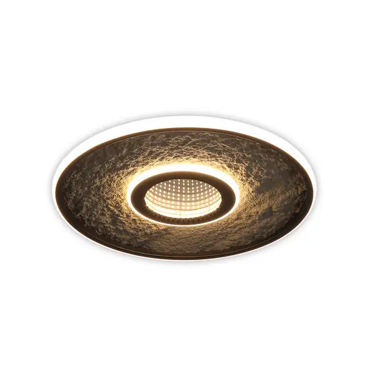 Reso Gratuito Plafoniera LED Lumadisc, nero, Ø 41 cm, metallo/silicone