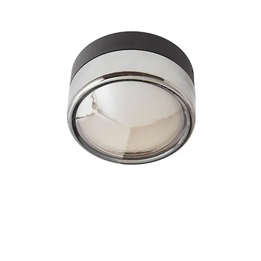 LOOM DESIGN plafoniera LED Otto Convex, grigio, IP65 Di Tendenza