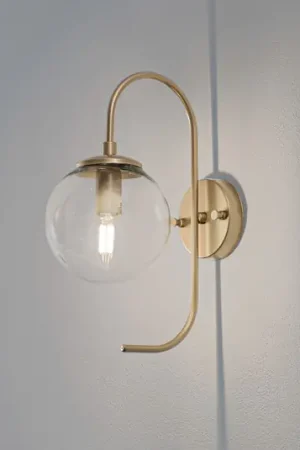 Applique Jewel, color oro, vetro, altezza 36 cm, E14 Must-Have