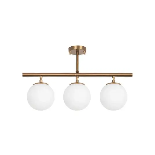 Super Prezzo Plafoniera Atmaca, a 3 luci, oro antico, vetro, 60 cm