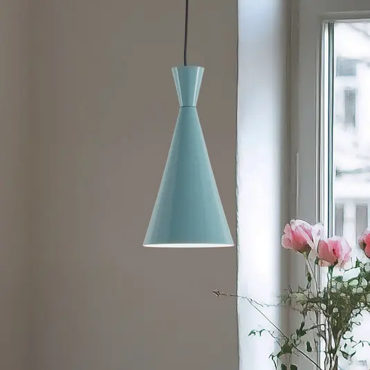 Lampada a sospensione Tom, turchese, metallo, Ø 19 cm, E27 Prezzo Di Fabbrica