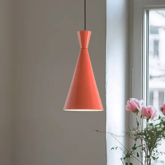 Lampada a sospensione Tom, arancione, metallo, Ø 19 cm, E27 Nuova Collezione