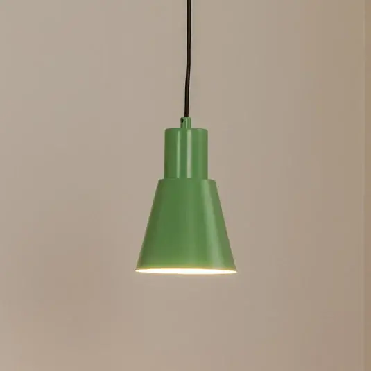 Lampada a sospensione Konikkem, verde menta, metallo, Ø 14 cm, E27 Saldi