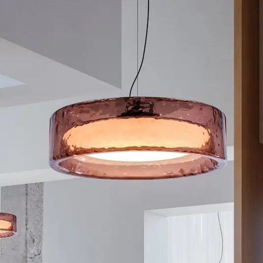 Prezzo Ridotto MARSET lampada LED a sospensione Ringo, Ø 70 cm, rosa, TRIAC plastica