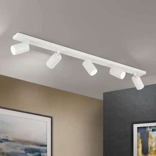 Faretto da soffitto Sean, bianco, 5 luci, alluminio, GU10 Compra Online