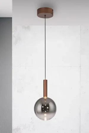Solo Oggi Paul Neuhaus lampada LED a sospensione Bowl, Ø 20 cm, marrone/grigio