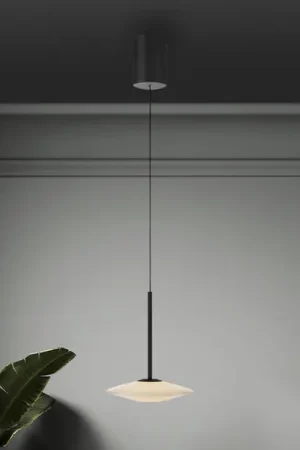 Paul Neuhaus Lampada LED a sospensione a sospensione Elipsa, 1 luce, bianco/nero Soddisfatti O Rimborsati