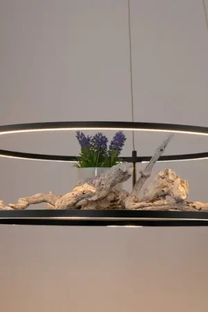 Lampada LED a sospensione Conni di Paul Neuhaus, nera, Ø 50 cm Professionale